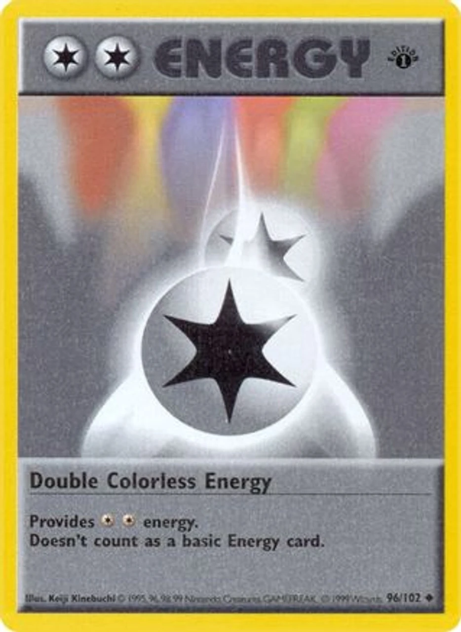 Double Colorless Energy 96 - Base Set Shadowless Unlimited 1 Double Colorless Energy 96 - Base Set Shadowless Unlimited