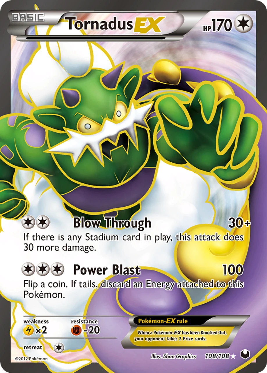 Tornadus-EX 108/108 - Dark Explorers Holofoil 1 Tornadus-EX 108/108 - Dark Explorers Holofoil