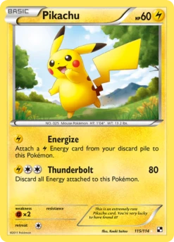 Pikachu 115/114 - Black White Holofoil