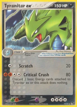 Tyranitar Ex 17/17 - POP Series 1 Holofoil