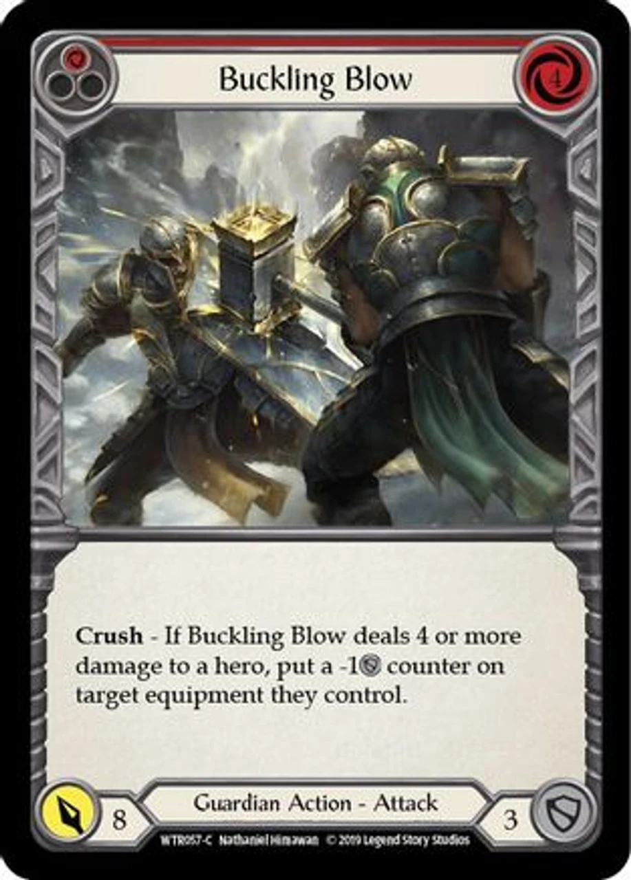 Buckling Blow (Red) (WTR057) Welcome To Rathe 1st Edition Rainbow Foil 1 Buckling Blow (Red) (WTR057) Welcome To Rathe 1st Edition Rainbow Foil