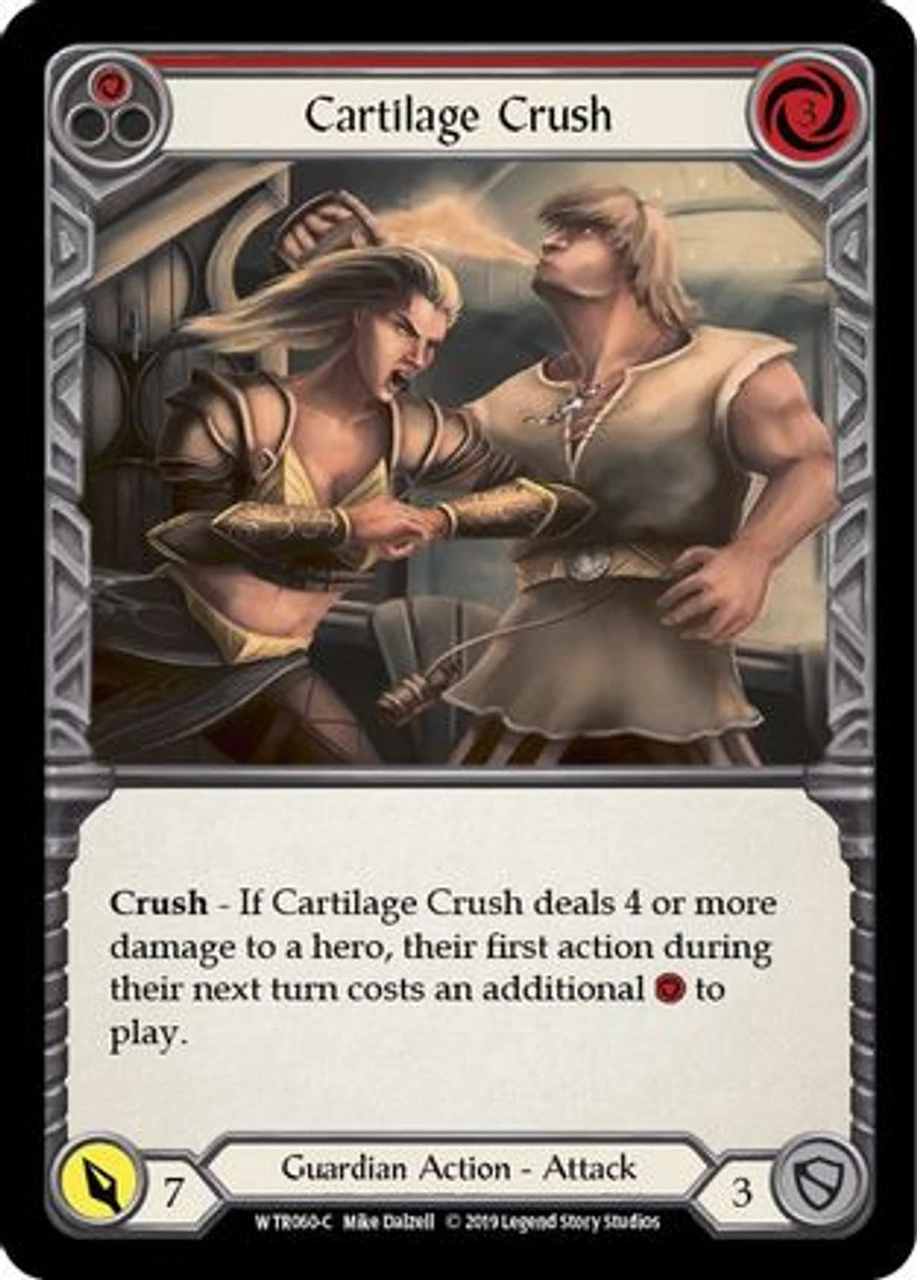 Cartilage Crush (Red) (WTR060) Welcome To Rathe 1st Edition Rainbow Foil 1 Cartilage Crush (Red) (WTR060) Welcome To Rathe 1st Edition Rainbow Foil