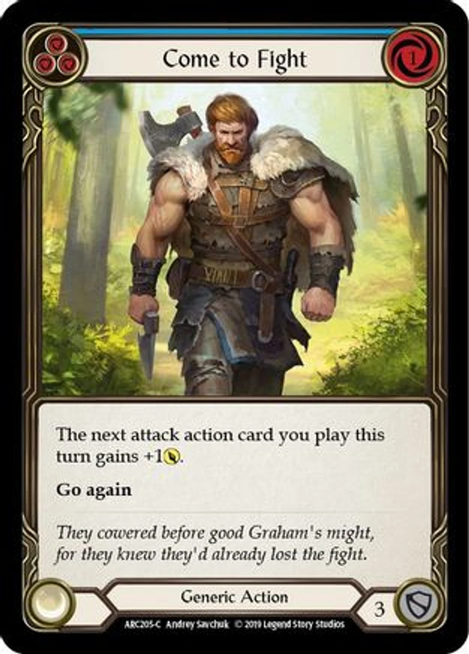 Come To Fight (Blue) (ARC205) Arcane Rising 1st Edition Rainbow Foil 1 Come To Fight (Blue) (ARC205) Arcane Rising 1st Edition Rainbow Foil