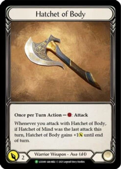 Hatchet Of Body (LGS049) Flesh And Blood: Promo Cards Cold Foil