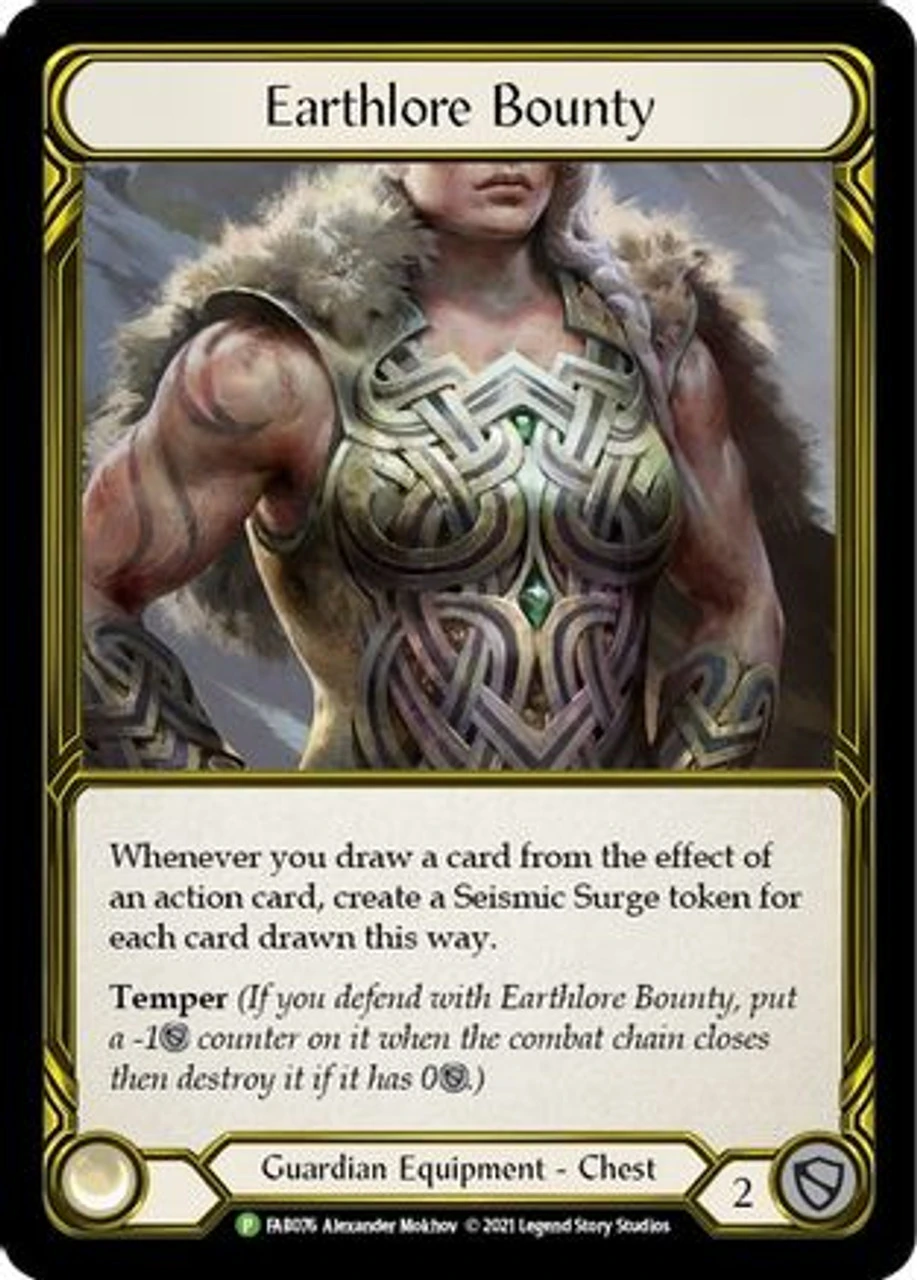 Earthlore Bounty (Golden) (FAB076) Flesh And Blood: Promo Cards Cold Foil 1 Earthlore Bounty (Golden) (FAB076) Flesh And Blood: Promo Cards Cold Foil