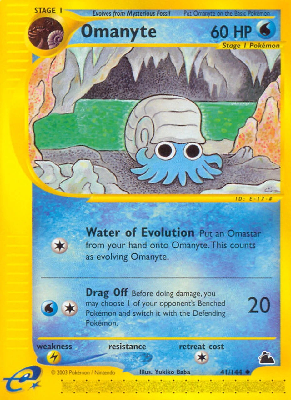 Omanyte 41/144 - Skyridge Reverse Holofoil 1 Omanyte 41/144 - Skyridge Reverse Holofoil