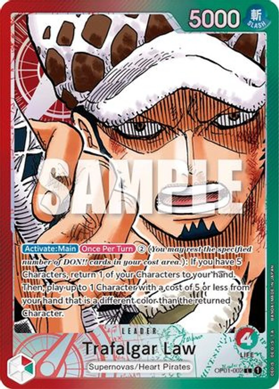 Bandai Trafalgar Law (Parallel) (OP01-002) Romance Dawn Foil 1 Bandai Trafalgar Law (Parallel) (OP01-002) Romance Dawn Foil