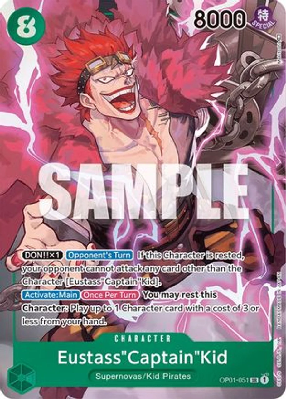 Bandai Eustass"Captain"Kid (Parallel) (OP01-051) Romance Dawn Foil 1 Bandai Eustass"Captain"Kid (Parallel) (OP01-051) Romance Dawn Foil