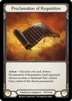 Proclamation Of Requisition (JDG003) Flesh And Blood: Promo Cards Cold Foil