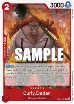 Bandai Curly.Dadan (OP02-005) Paramount War Pre-Release Cards