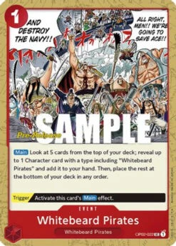 Bandai Whitebeard Pirates (OP02-022) Paramount War Pre-Release Cards