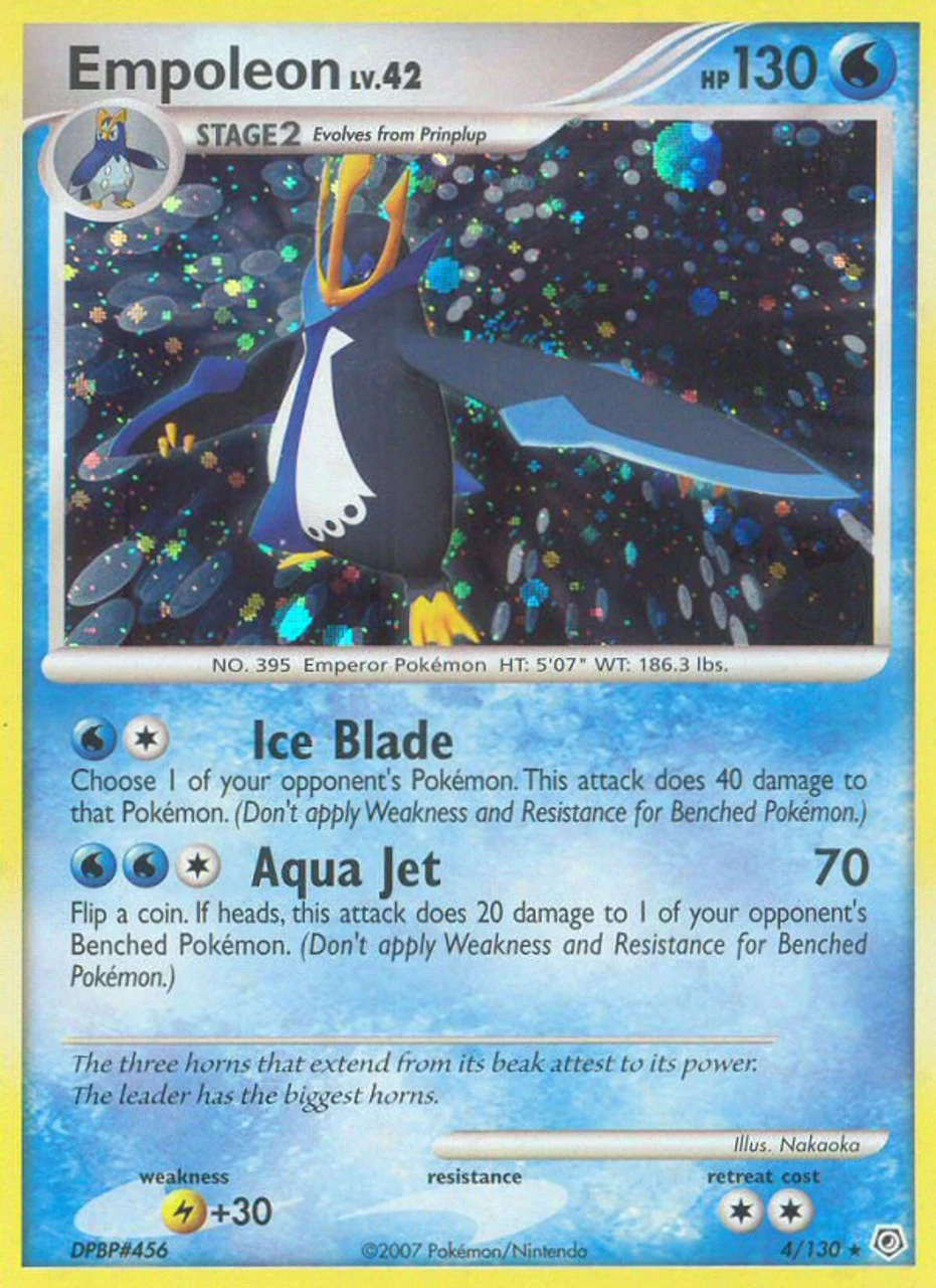 Empoleon 4/130 - Diamond Pearl Reverse Holofoil 1 Empoleon 4/130 - Diamond Pearl Reverse Holofoil