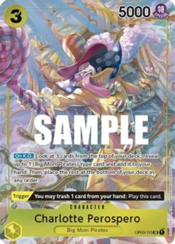 Bandai Charlotte Perospero (Alternate Art) (OP03-113) Pillars Of Strength Foil