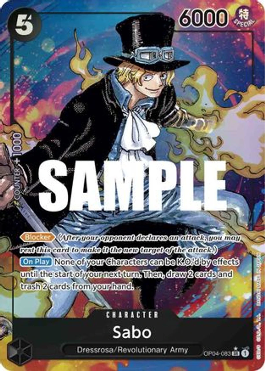 Bandai Sabo (Alternate Art) (OP04-083) Kingdoms Of Intrigue Foil 1 Bandai Sabo (Alternate Art) (OP04-083) Kingdoms Of Intrigue Foil