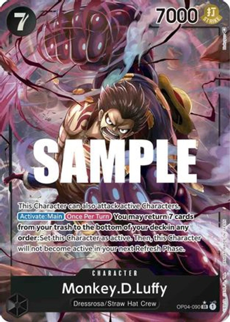 Bandai Monkey.D.Luffy (Alternate Art) (OP04-090) Kingdoms Of Intrigue Foil 1 Bandai Monkey.D.Luffy (Alternate Art) (OP04-090) Kingdoms Of Intrigue Foil