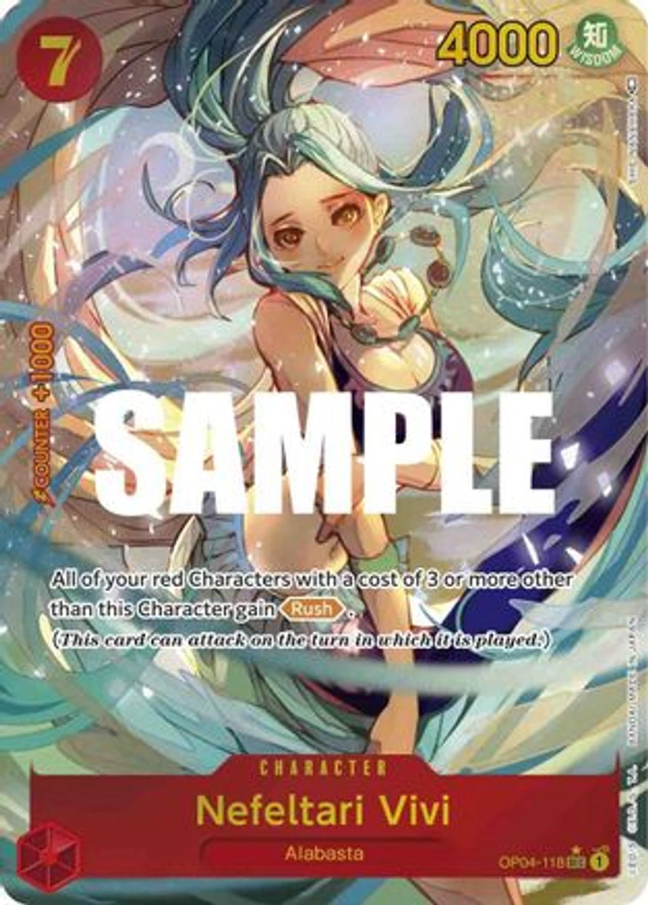 Bandai Nefeltari Vivi (Alternate Art) (OP04-118) Kingdoms Of Intrigue Foil 1 Bandai Nefeltari Vivi (Alternate Art) (OP04-118) Kingdoms Of Intrigue Foil