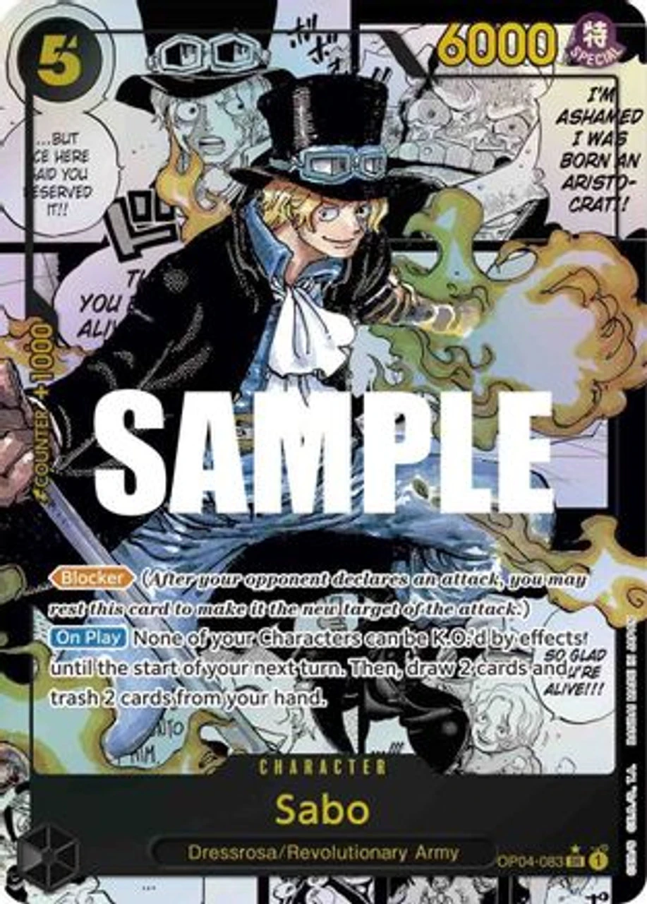 Bandai Sabo (Alternate Art) (Manga) (OP04-083) Kingdoms Of Intrigue Foil 1 Bandai Sabo (Alternate Art) (Manga) (OP04-083) Kingdoms Of Intrigue Foil