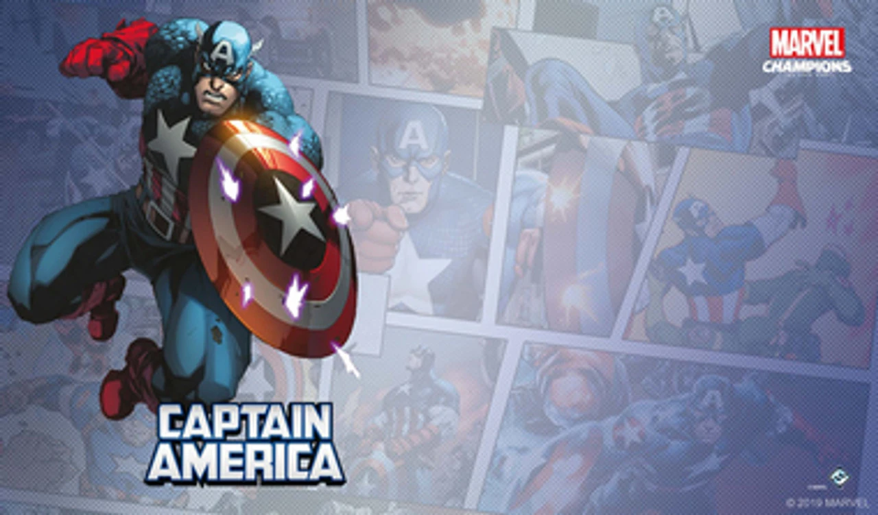 Fantasy Flight Games Marvel Champions LCG: Captain America Game Mat (FFG Version) 1 Fantasy Flight Games Marvel Champions LCG: Captain America Game Mat (FFG Version)