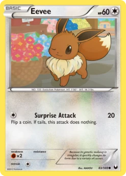 Eevee 83/108 - Dark Explorers Reverse Holofoil